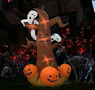 Halloween Tree Ghost Pumpkin